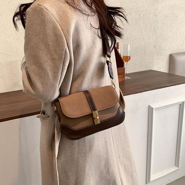 

evening bags niche design contrast color messenger bag frosted texture shoulder