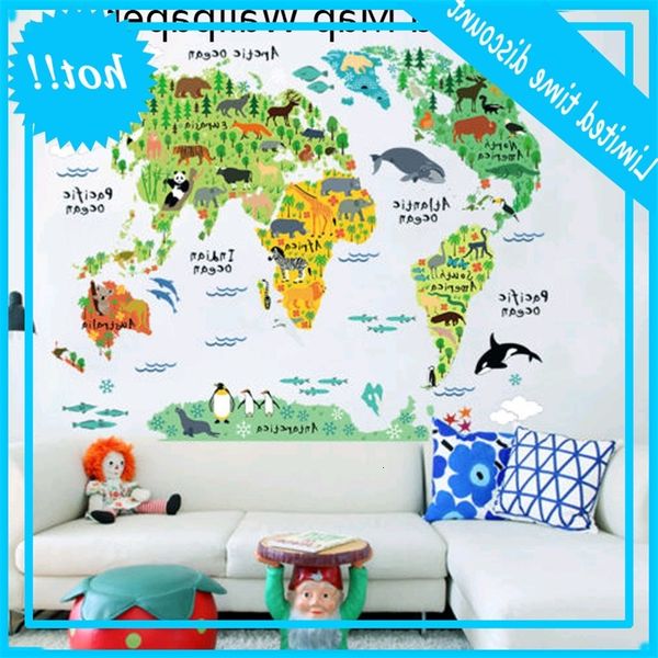 

world map muursticker removable pvc muurstickers bedroom decor for children room home decoration art muurtattoo mural