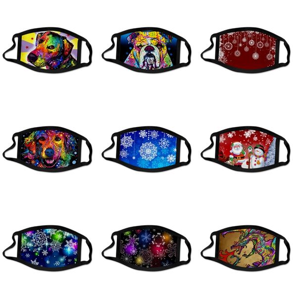 

ghost face masks mascherine animal expression print dustproof anti prectearloop mouth mask#917, Black