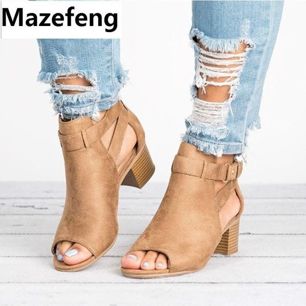 

dress shoes woman sandals 2021 summer fashion style wedges pumps high heels buckle strap gladiator women solid plus size 35-431, Black