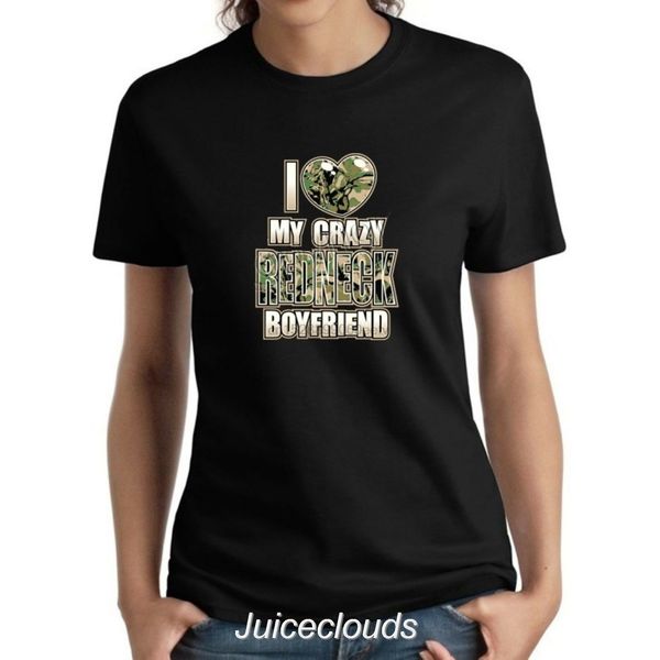 

i love my boyfriend сумасшедшая redneck ladies shirt girlfriend любовь camo женщин tee спорт толстовка с капюшоном толстовка
