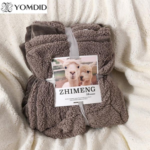 

yomdid double-layer blanket flannel blankets thick weighted warm in winter soft bed sheet 100% polyester fiber for home decor
