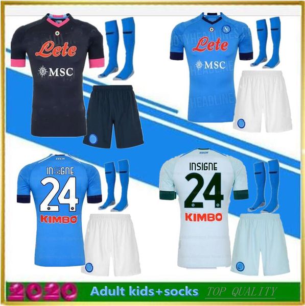 

new 2020 napoli coccer jersey 20 21 naples koulibaly camiseta de fútbol insigne milik h.lozano mertens home away third black football shirt