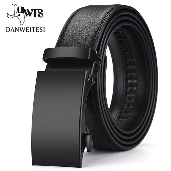 

[dwts]genuine leather belts for men automatic male belts cummerbunds leather belt men drop black belts cinturon hombre 220210, Black;brown