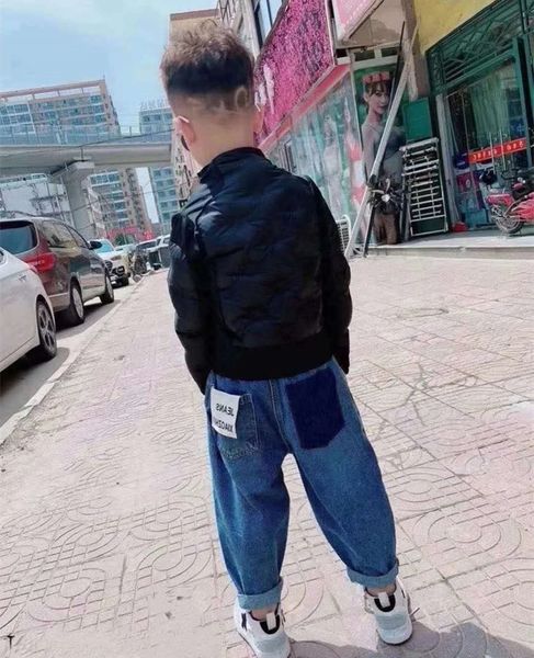 

kboys' korean children's wear girls 2020 winter short lightweight down jacket, Blue;gray