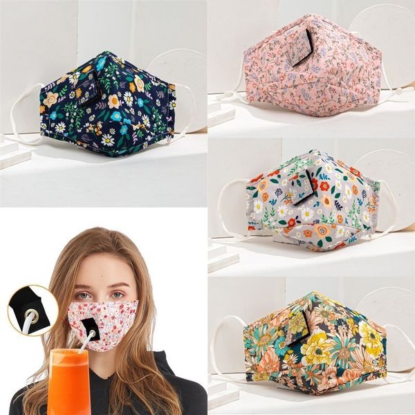 

anti pm2.5 pollution fog drink party cotton mouth straw mask washable dustproof face masks bwd63