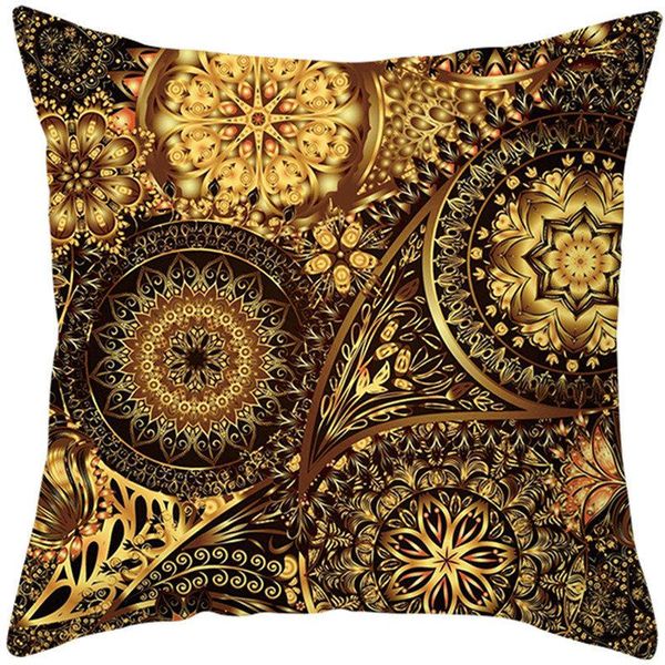

cushion decorative pillow cushions decoration throw polyester black pillowcases 45x45 gold cover mandala home pillows sofa bbyovp