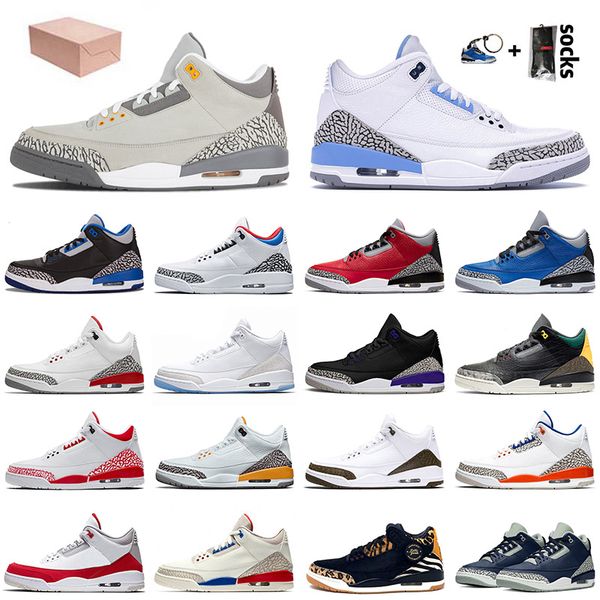 

retro basketball shoes cool grey unc 3 3s men women red cement knicks rivals fire red jumpman sport trainers sneakers 40-47, White;red