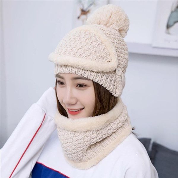 

brand winter knitted beanies hats women thick warm beanie skullies hat female knit bonnet beanie caps outdoor sets, Blue;gray