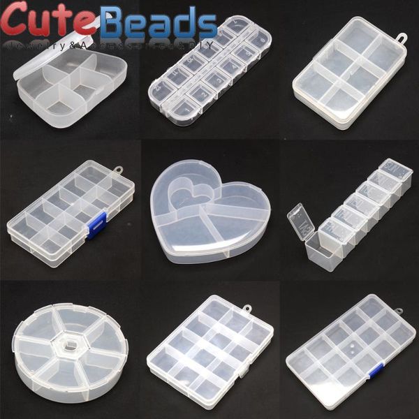 

plastic storage box grilles jewelry storage box, Pink;blue