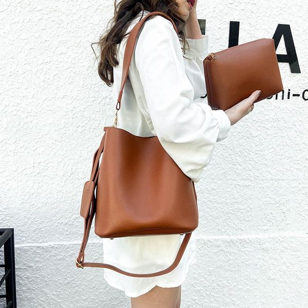 

shoulder bags fashion women bag suit ladies diagonal large capacity simple youth imitation leather solid color