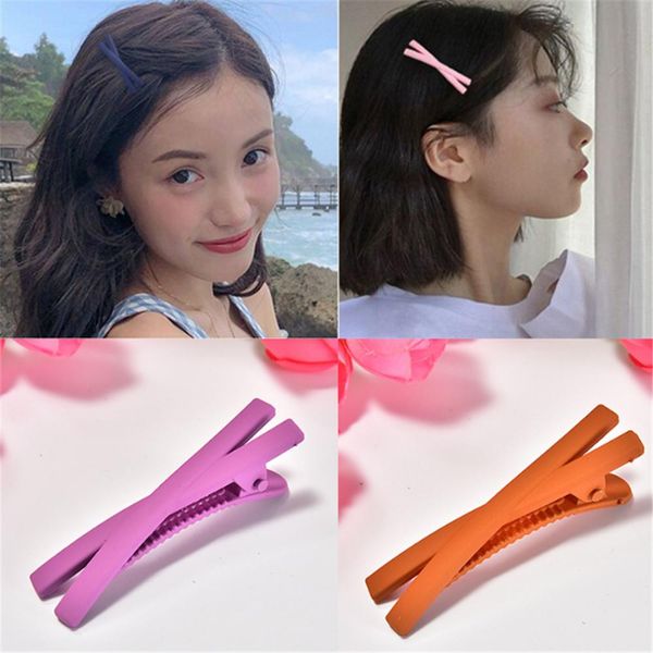 

клип 5pc цвета конфеты крест barrettes стик волос для женщин типа корея боковой зажим шпилька hairgrips головной убор аксессуары для волос к