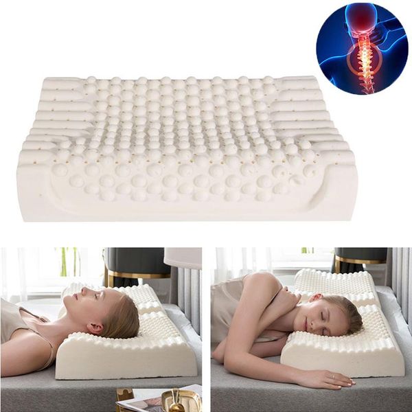 

pillow orthopedic latex pillows pure natural thailand remedial neck sleep protect vertebrae health care bedding cervical