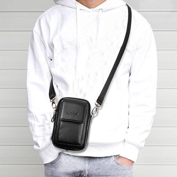 

cobbler legend men crossbody bag fashion genuine leather shoulder bag casual black business mens hand bag for phone high quality