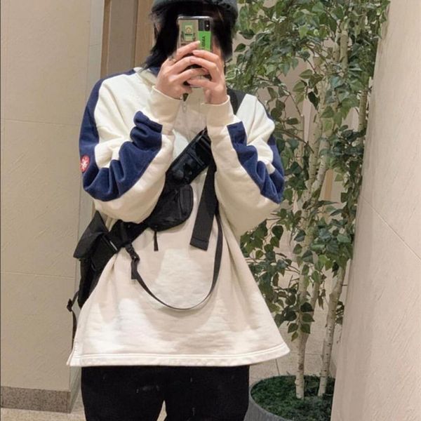 

2021 new c.e cavempt casual half zip sweatshirts women oversize hooded cav empt pullover vintage hoodie men harajuku tswp, Black