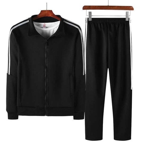 

men tracksuit sets casual male new spring autumn sportswear suits 2 piece sweatshirt+pants man brand clothing plus size 6xl 8xl1, Gray