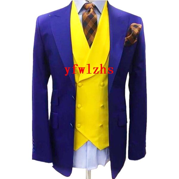 

new style two buttons handsome peak lapel groom tuxedos men suits wedding/prom/dinner man blazer(jacket+pants+tie+vest) w686, Black;gray