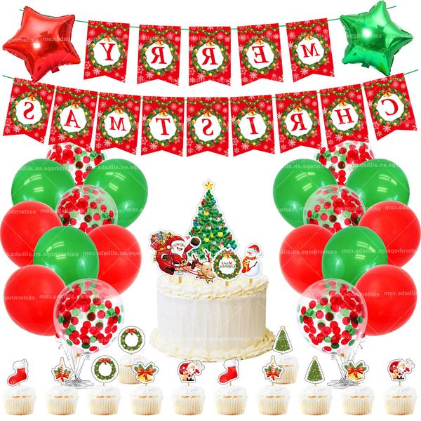 

with party decorations year 2020 new balloons banner, home merry christmas decoration supplies