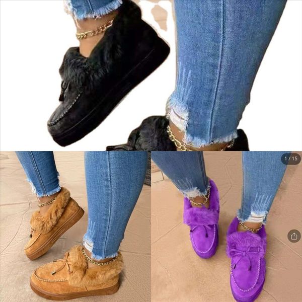 

t12oy yellow slippers linen disposable snow boots slippers l spa home guest shoes disposable grey plus velvet mop cotton yarn, Black