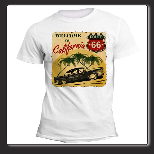 

brand new summer mens short sleeve cool t shirt uomo donna welcome to california route 66 vintage usa tee sport hooded sweatshirt hoodie