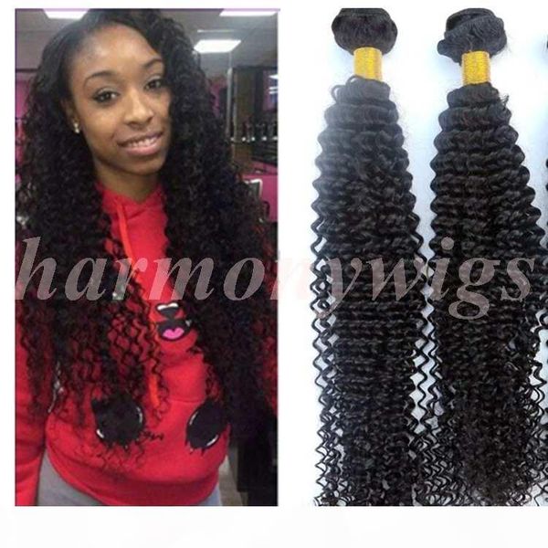 

virgin brazilian hair bundles human hair weaves kinky curly wefts 8-34inch unprocessed peruvian indian mongolian mink hair extensions, Black