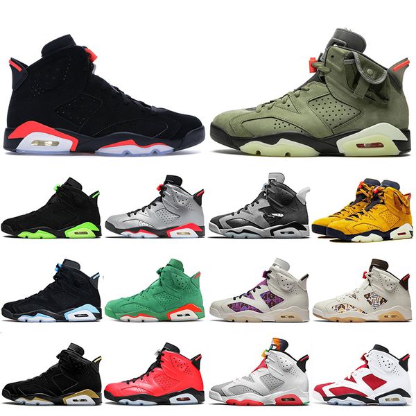 

air black infrared new jumpman travis 6 6s basketball shoes retro hare satin jordan tech chrome dmp mens trainers sneakers