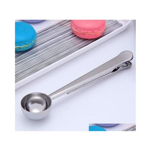 

universal healthful cooking 1 cup tool stainless ground coffee measuring scoop spoon with bag sealing clip kitc sqcaiz wphome