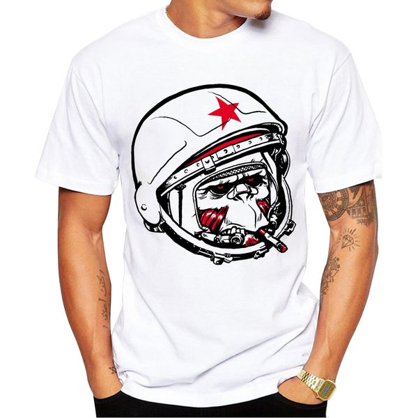 

2018 fashion cosmonaut printed men t shirt short sleeve casual t-shirt hipster vintage helmet tees cool sport hooded sweatshirt hoodie