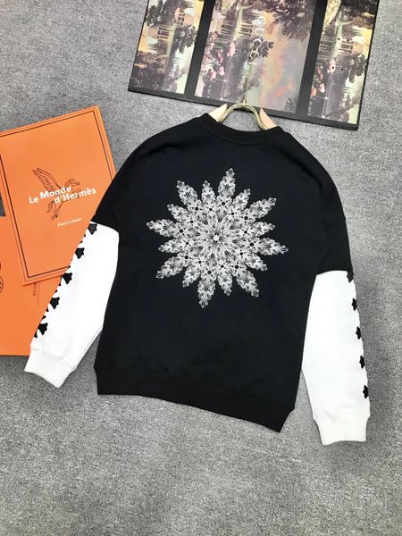 

autumn and winter new fashion brand crosin cross metal leather sleeve sweater for men and women zf5o, Black