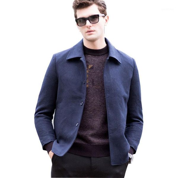 

2020 new fashion men coat winter jacket trench coat outerwear overcoat male windbreaker1, Black