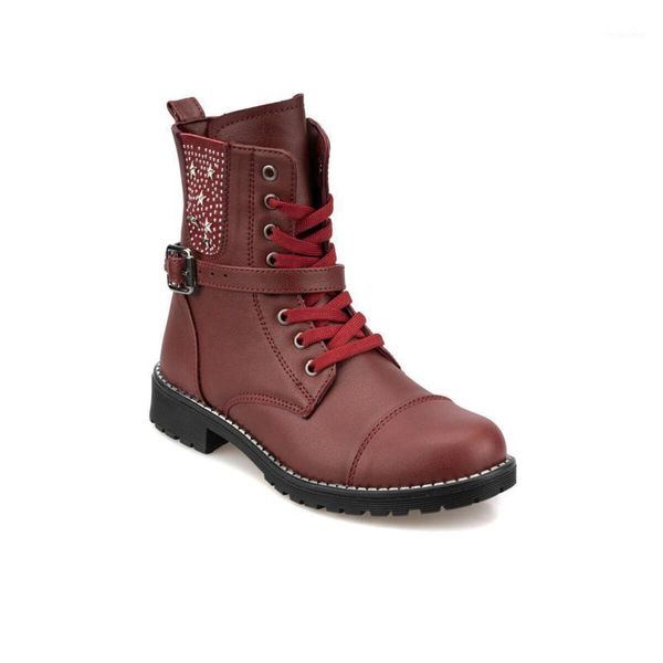 

boots flo 92.511814.f burgundy female child polaris1, Black;grey