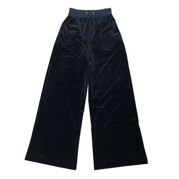 

women's pants & capris 2021 autumn and winter velvet straight-leg trousers, Black;white