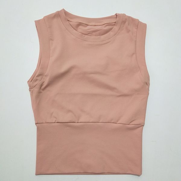 

класса top жилет нейлон спорт без рукавов верхней пригонки эластичный плотный короткий жилет спортивные футболки фитнес одежды khn6n, Gray