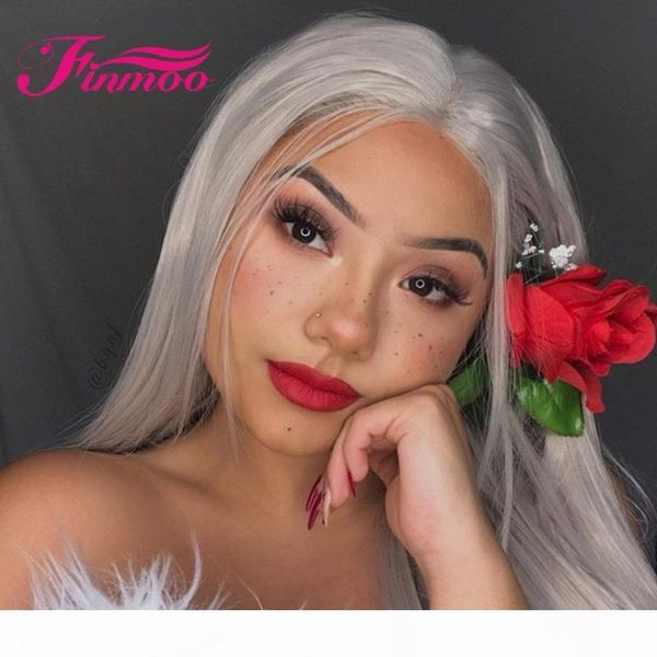 

180% grey colored part lace front wig straight brazilian remy lace front human hair wigs with transparent pre plucked, Black;brown