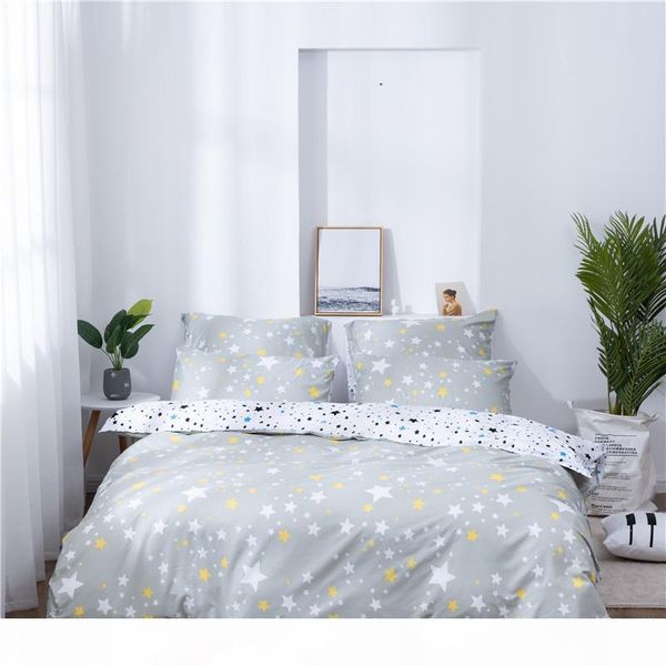 

x-1005 печатные твердая постельные комплекты домашнего комплект постельных принадлежностей 4-7pcs высокое качество прекрасный шаблон с star