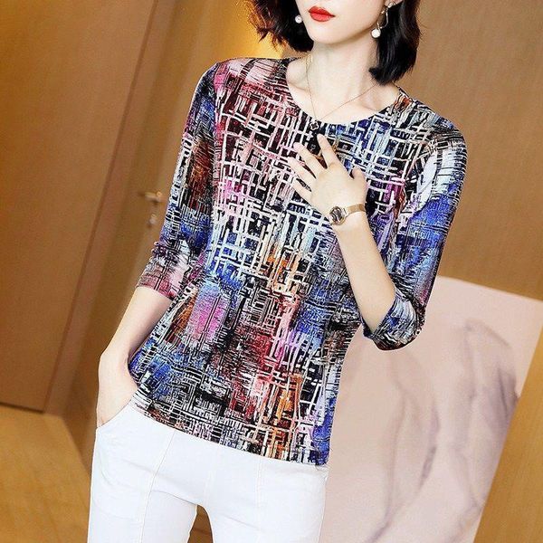 

women spring cap sleeve autumn style blouses shirts lady casual o neck short sleeve striped printed blusas dd8820, White