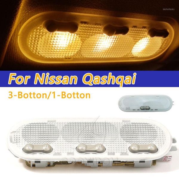 

cooyidom 3-botton car interior dome reading light ceiling lamp for qashqai sunny micra/march dacia1