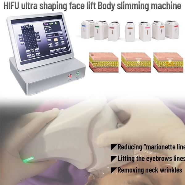 Máquina profissional da beleza do rejuvenescimento da pele da máquina do ultrassom de 3d hifu com 8 cartuchos para o levantamento do corpo e da cara