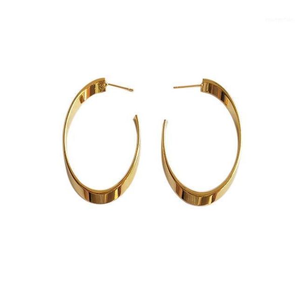 

fashion charm elliptical open geometric earrings1, Golden
