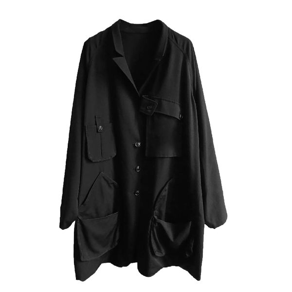 

2021 new s-6xl homemade man's jacket with extra pockets loose. s0wb, Tan;black
