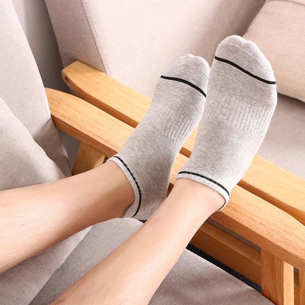 

men's socks boat summer sports basketball cotton comfortable male 2021 5pairs / lot, Black