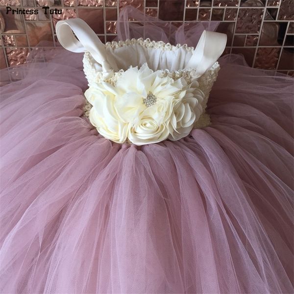 

flower girl tutu dress ankle-length princess tulle kids tutu dresses for girls wedding party dress children pageant ball gowns t200709, Red;yellow
