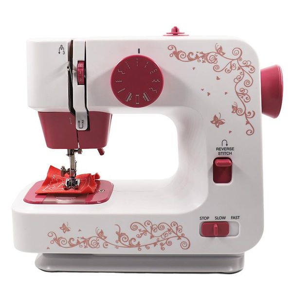 

wholesale automatic household sewing machine pink overlock sewing machines battery operated 12 stitches diy