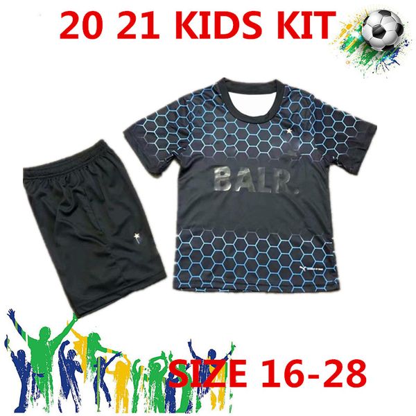 

20 21 special joint edition balr man soccer jerseys city football shirts kits marseille men kids kits uniforms, Black;yellow