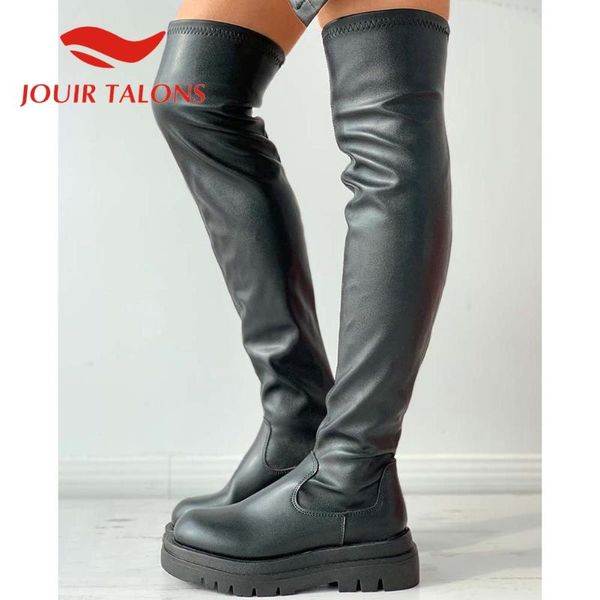 

jouir talons wholesale for drop shipping shoes thigh high boots gothic style punk cool platform big size 35-40 black