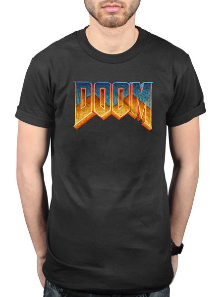 

official doom logo video game series classic merch shooter demons cool casual pride men fashion sport hooded sweatshirt hoodie t shirt