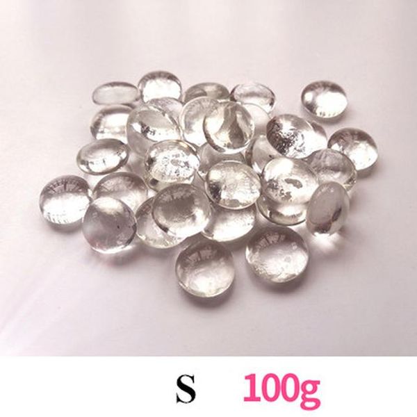 

100g clear round glass gems mosaic tiles flat beads for arts craft decorative glass pebbles stone diy cabochon mosaic making wmtfsu xhhair