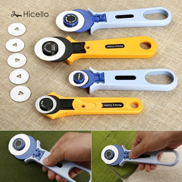 

cloth cutting knife tailor wheel knife sewing tools accessory cut leather paper fabric round curve blade yellow blue 28mm/45mm, Black