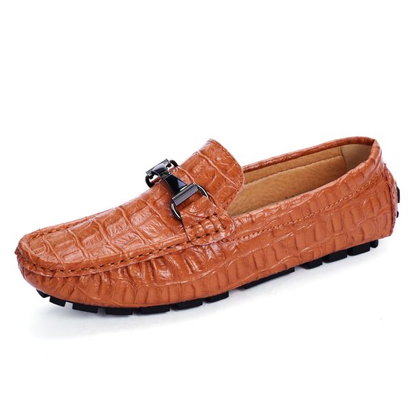 

man new fashion casual shoe male leather hand-sewn shoe hombre soft massage loafer moccasin masculino slip-on flats driving shoe, Black