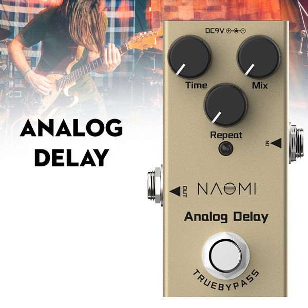 

NAOMI Analog Delay Pedal Electric Guitar Effects Pedal DC 9V True Bypass For Electric Guitar